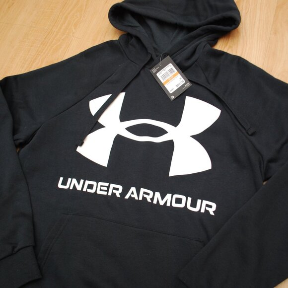 Under Armour Men's Black Logo Pullover Hoodie in Small - Picture 3 of 4